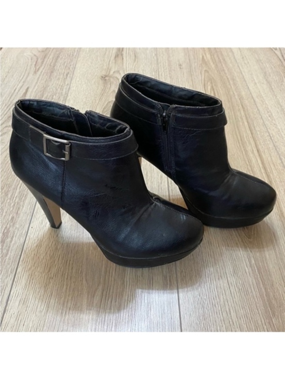 Madden girl contex black heel booties boot